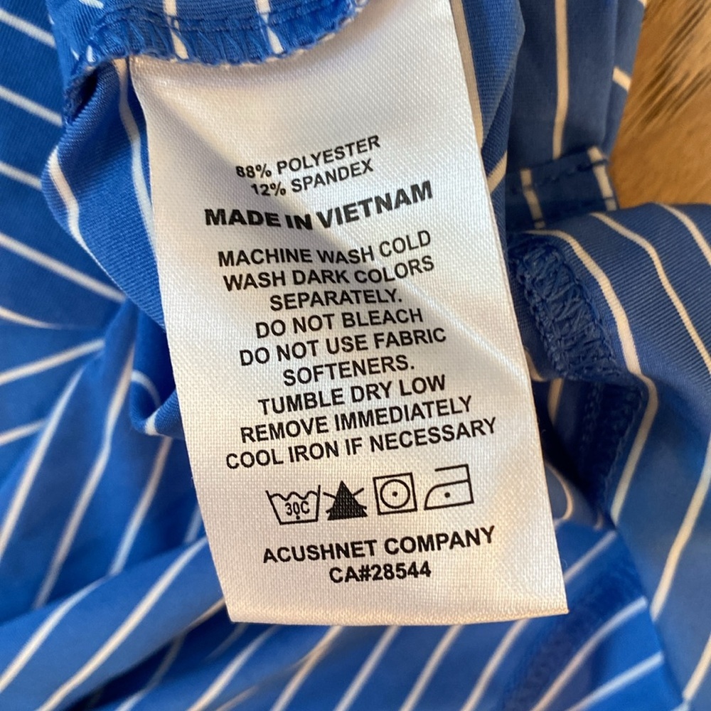 Men's Blue Striped Polo Shirt - Picture 4 of 4